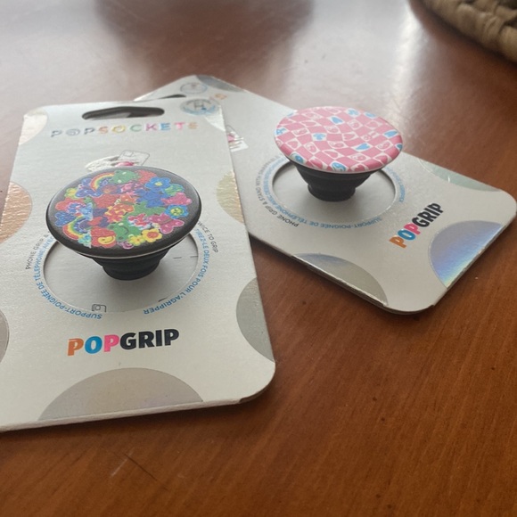 Popsockets Bundle of 2 - Frog 🐸 Print & Pink Checker Popgrip NWT - Picture 5 of 9